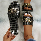 Viola Luxe Croc Slide