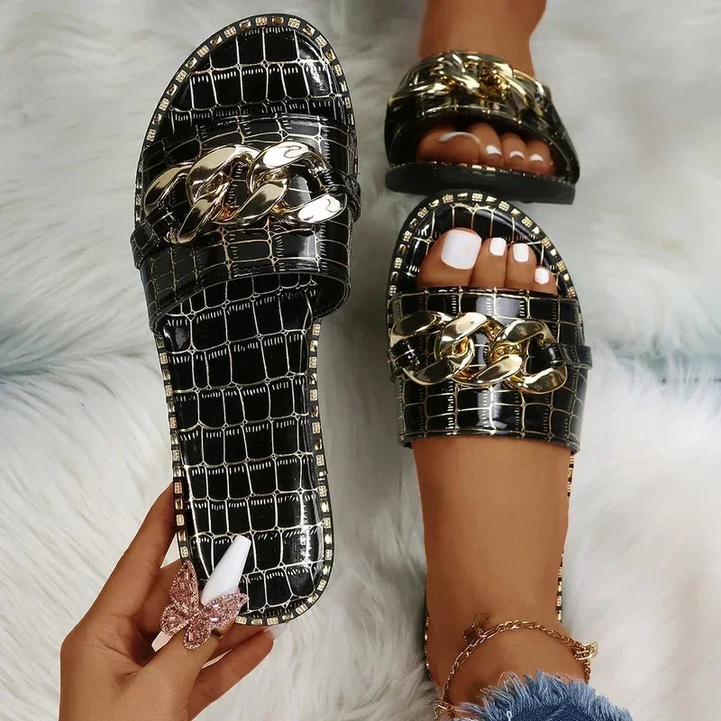 Viola Luxe Croc Slide