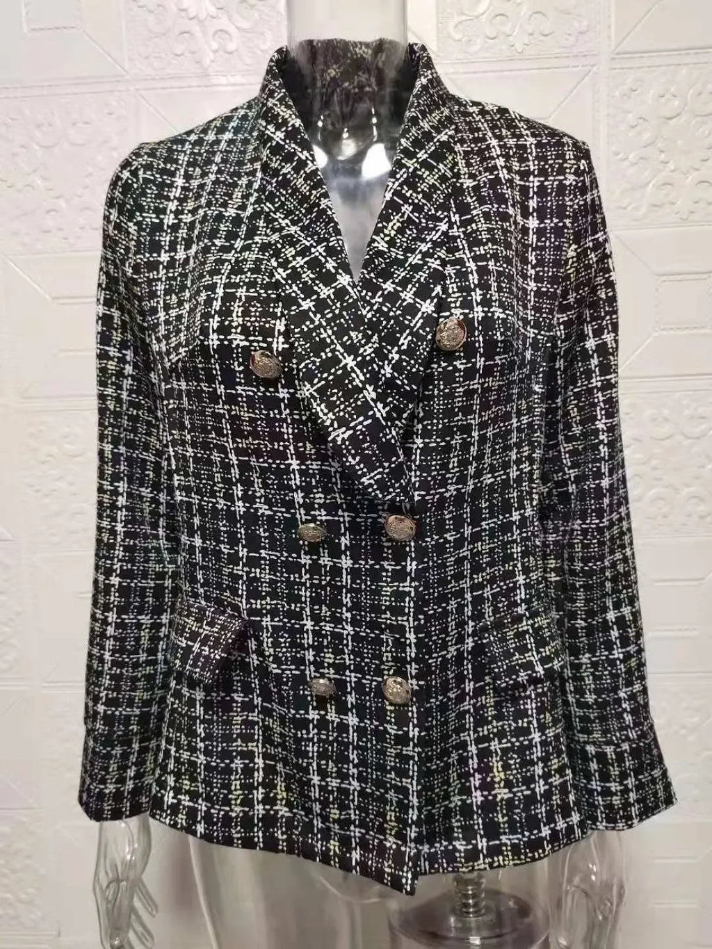Helena Classic Tweed Longline Blazer