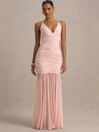 Marivelle V-Neck Ruched Dress