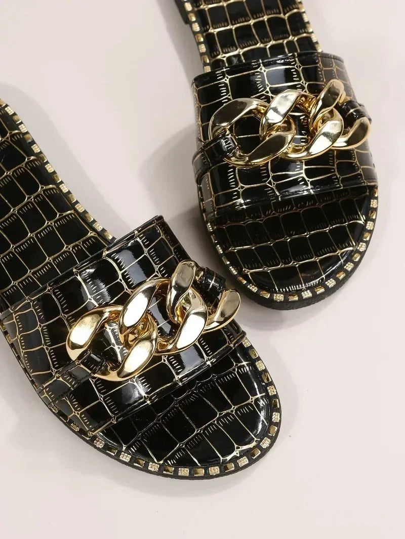 Viola Luxe Croc Slide