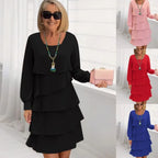 Evelyn Layered Chiffon Midi Dress