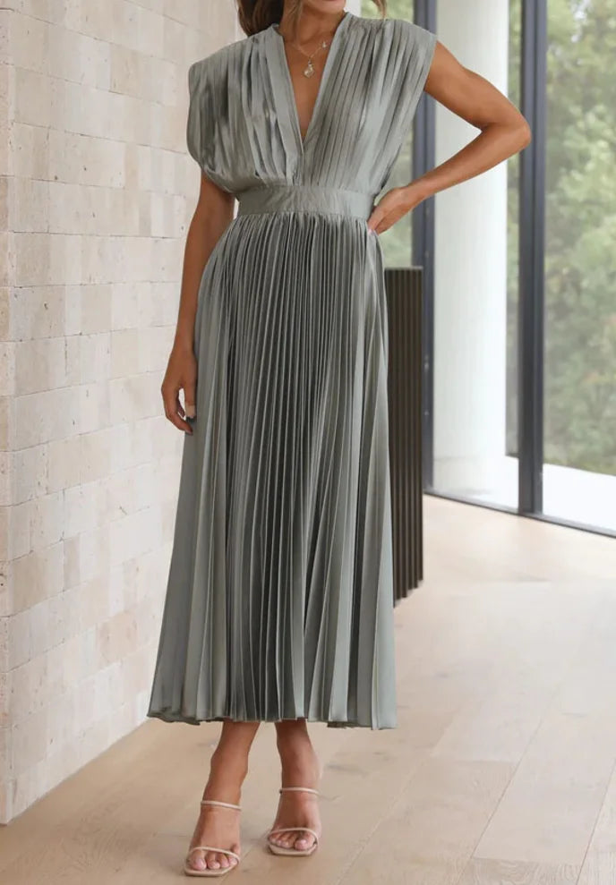 Isabella Luxe Pleated Dress