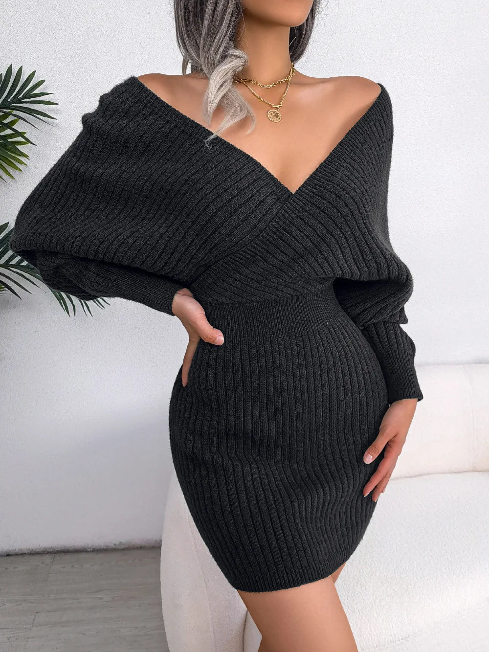 Kimberly Knit Wing Sweater Dress