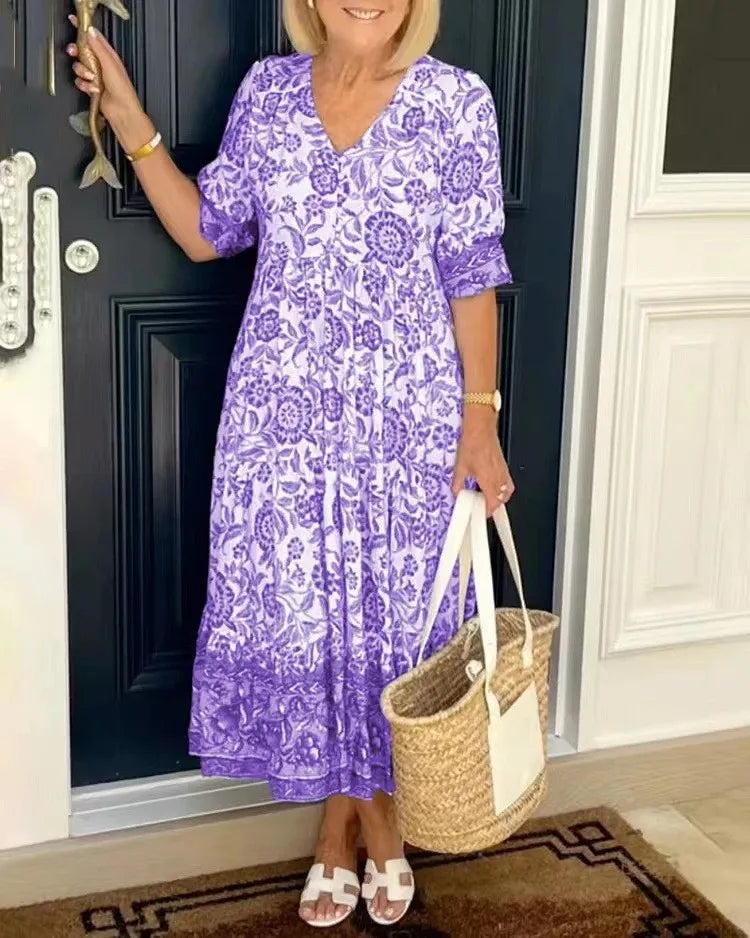 Mia Elegant Floral Maxi Dress
