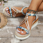 Elena Braided Boho Platform Sandals