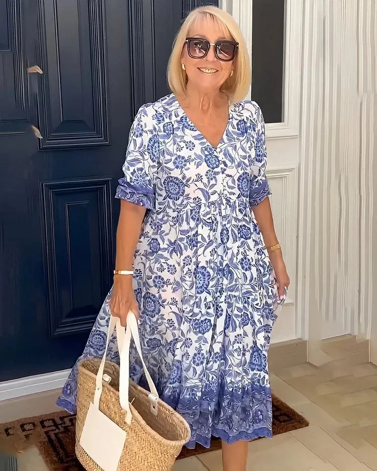 Mia Elegant Floral Maxi Dress