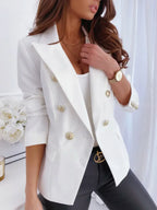 Claire Gold Button Blazer
