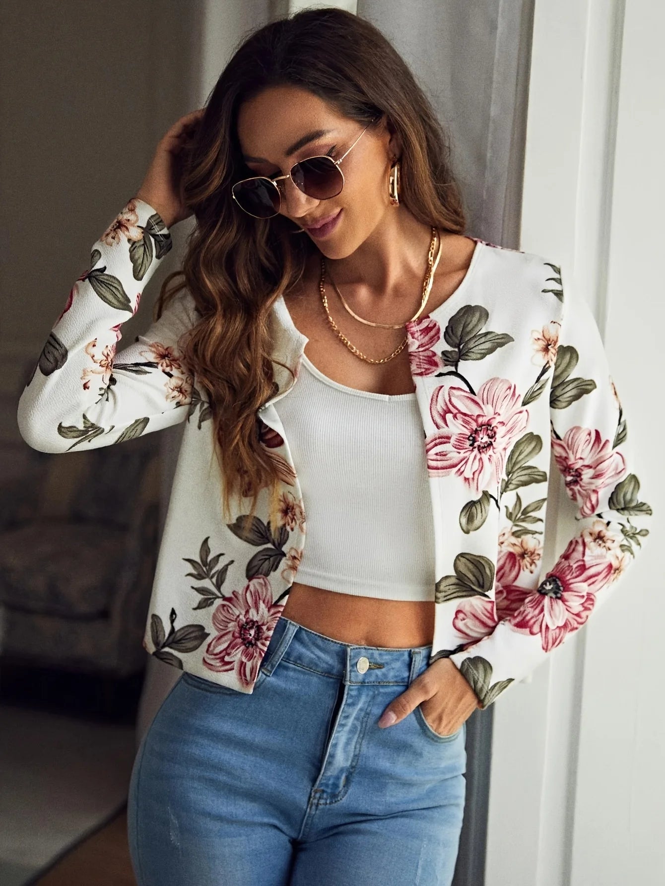 Grace Soft Floral Blazer