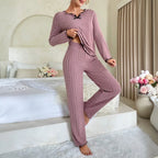 Lila Cozy Ribbed Lounge Set