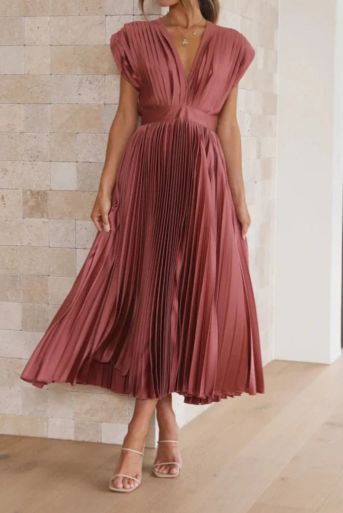 Isabella Luxe Pleated Dress