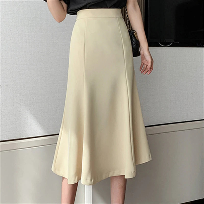 Clara Chic Fishtail Midi Skirt