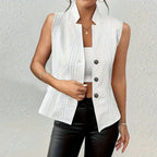 Amelia Sleeveless Textured Knit Blazer Vest