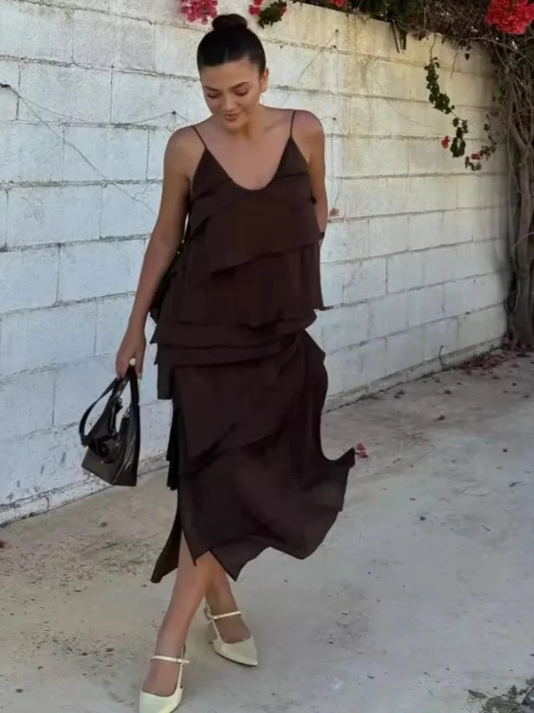 Aria Tiered Spaghetti Strap Dress