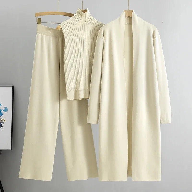 Sophie Textured Knit Three-Piece Set