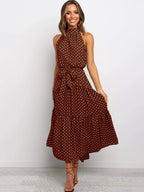 Mia Polka Dot Halter Dress