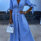Isabella Elegant Button Dress