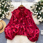 Elise Ruffle Dot Blouse