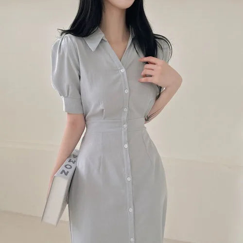 Sophie Elegant V-Neck A-Line Dress