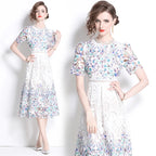 Camille Vintage Lace Midi Dress