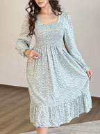 Marielle Floral Lace-Up Midi