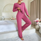 Lila Cozy Ribbed Lounge Set