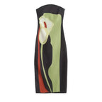 Isabella Abstract Strapless Maxi Dress