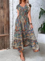 Brianna Boho Paisley Maxi Dress
