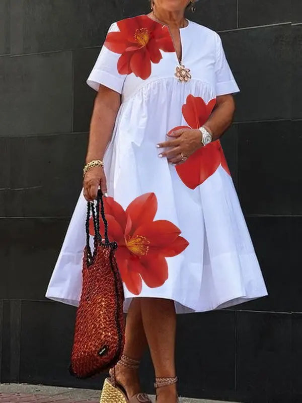 Elora Casual A-Line Midi