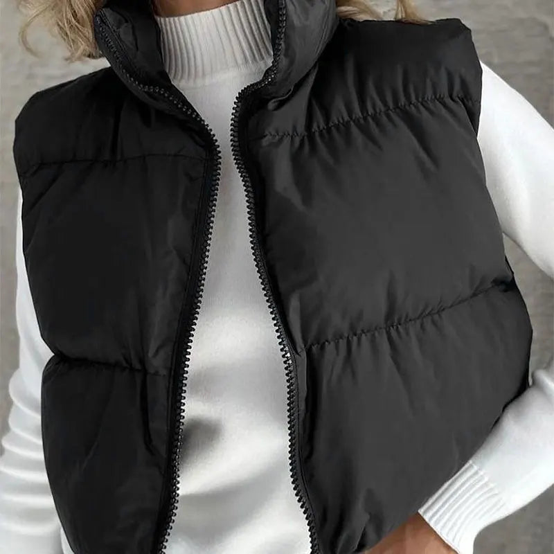Bella High Collar Puffer Vest