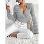 Ella Ribbed Flare Sleeve Knit Top