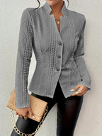 Amelia Textured Cable Knit Blazer