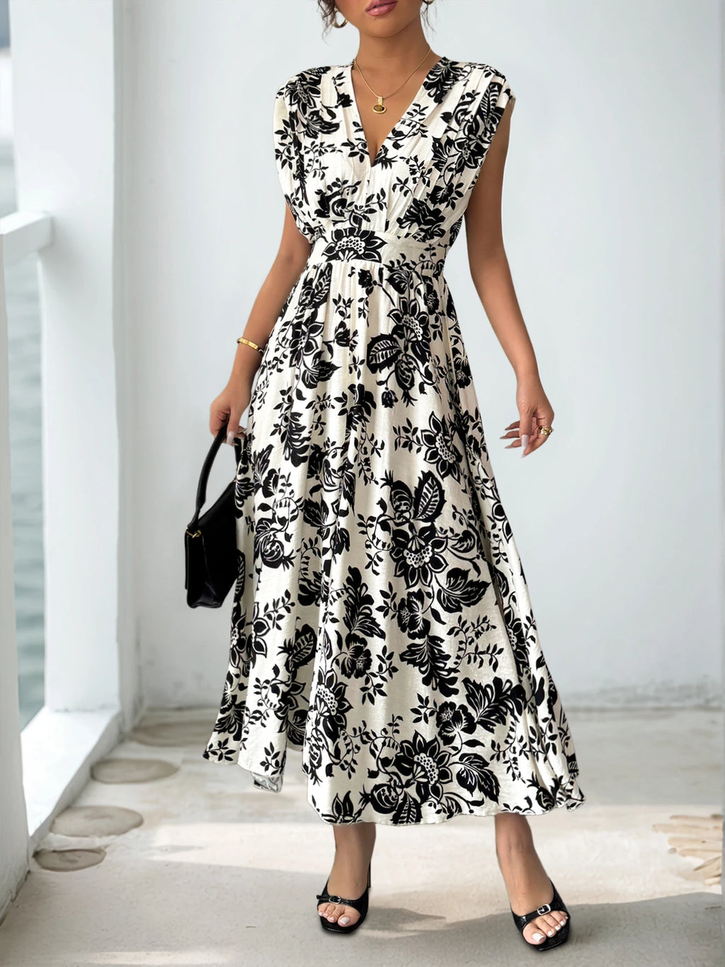 Diana Rosewood Midi Dress