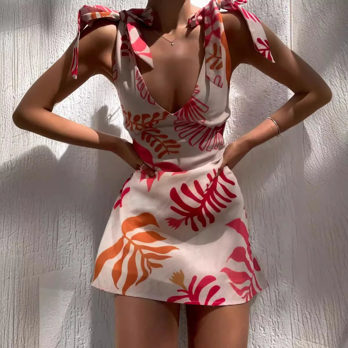 Zyra Leafy Strap Dress