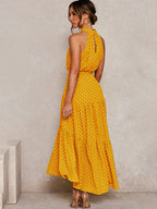 Mia Polka Dot Halter Dress
