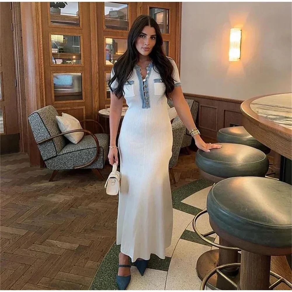 Clara Chic Knit Maxi Dress