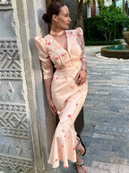 Selena Floral Patchwork Maxi Dress