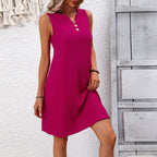 Lila Vibrant Crinkle Dress