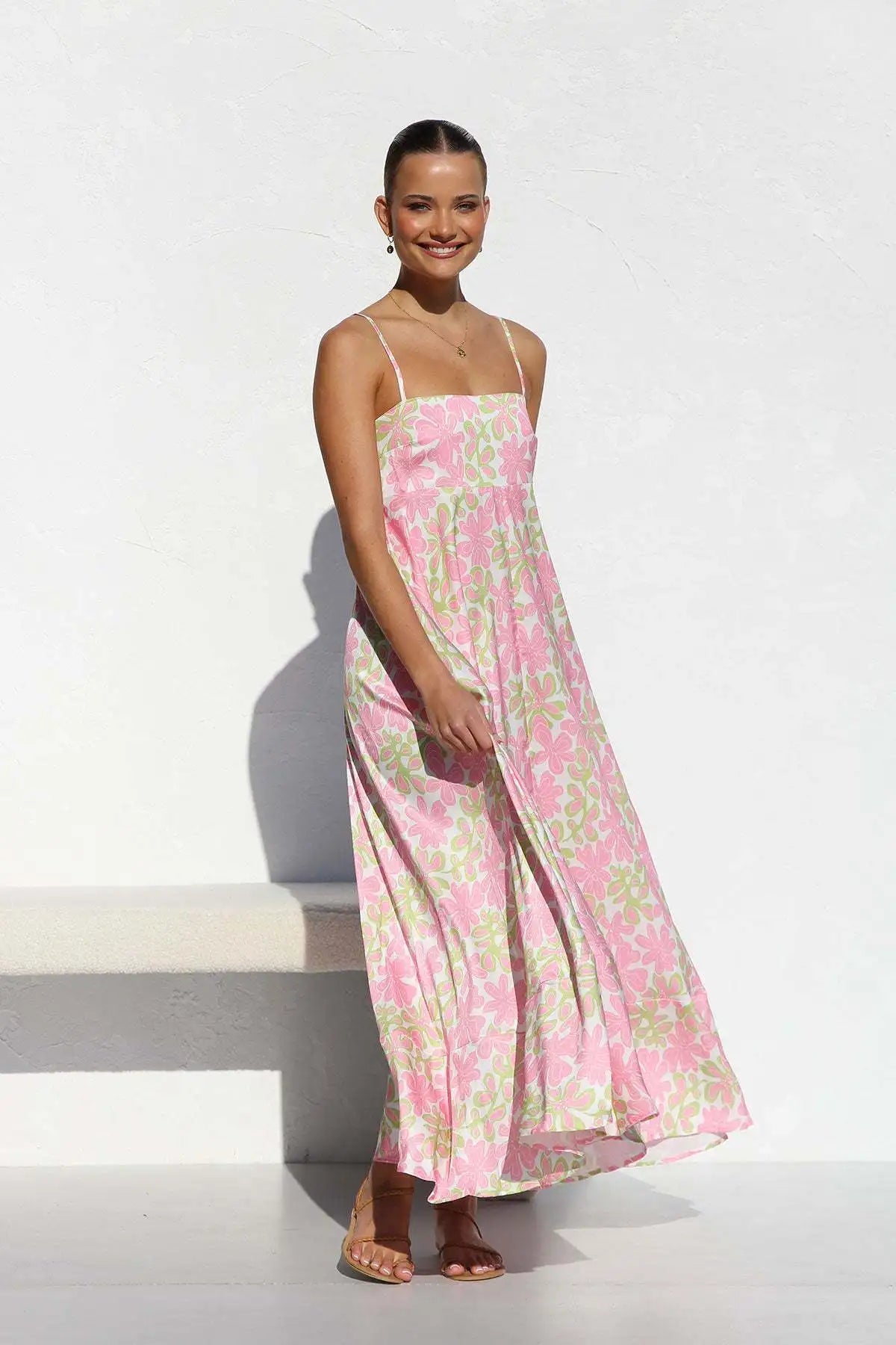 Juliette Backless Print Dress