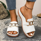 Amara Comfort Buckle Slip-On Sandals