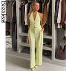 Elena Tailored Halter Waistcoat & Pant Set