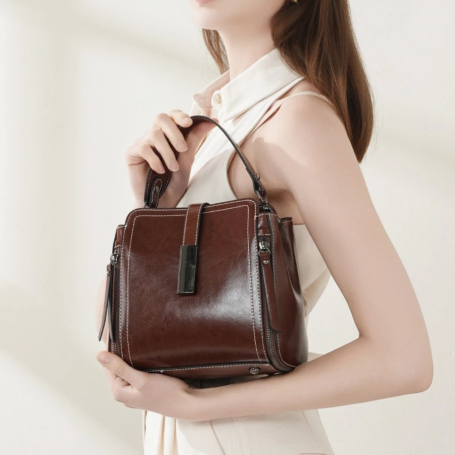 Claudia Vintage Leather Shoulder Bag