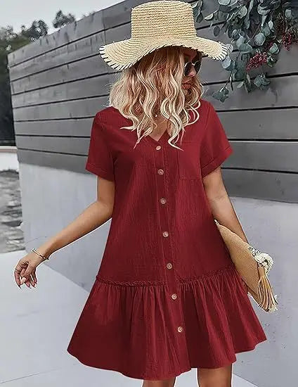 Ivy Cotton Button Dress