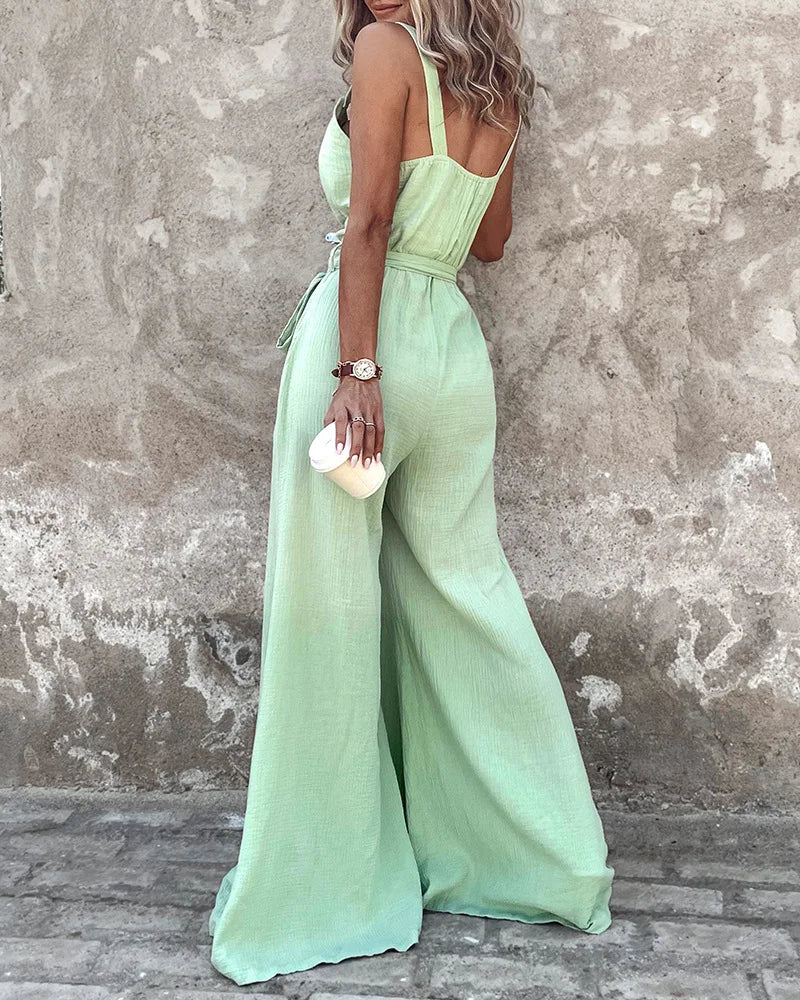 Camila Wide-Leg Belted Jumpsuit