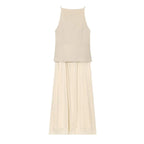 Eva Chic Pleated Midi Dress