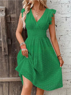 Isabelle Eyelet Waist Dress