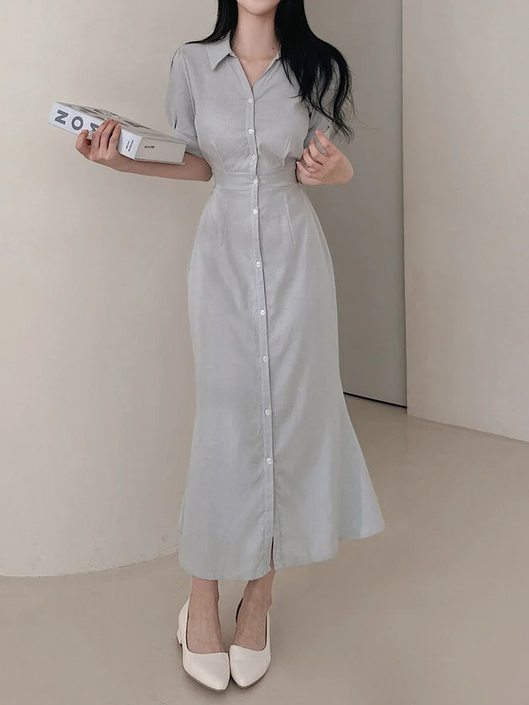 Sophie Elegant V-Neck A-Line Dress
