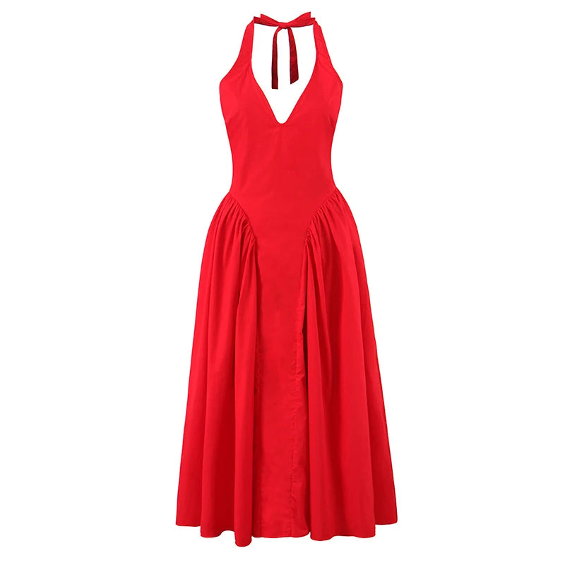 Sienna Halter A-Line Midi Dress