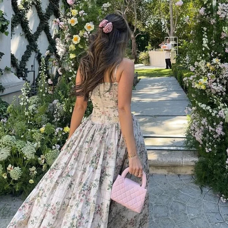 Elena Elegant Floral Midi Dress