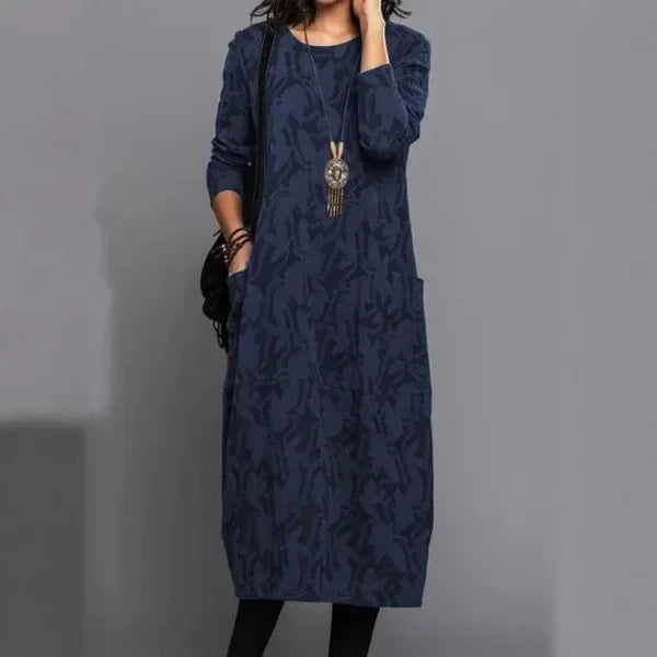 Nora Breezy Leaf Print Maxi Dress